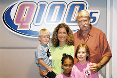 Natasha Jones, Bela Karolyi and Kids from Peachtree Gymnastics at Q100 radio interview!